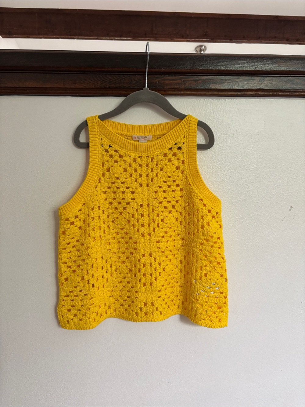 Crewcuts Yellow Crochet Knit Top